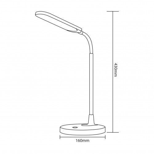 Настільна лампа 8W Horoz Electric LED AYLA акумуляторна 3000/4500/6000К біла димована IP20 049-036-0008-010 фото