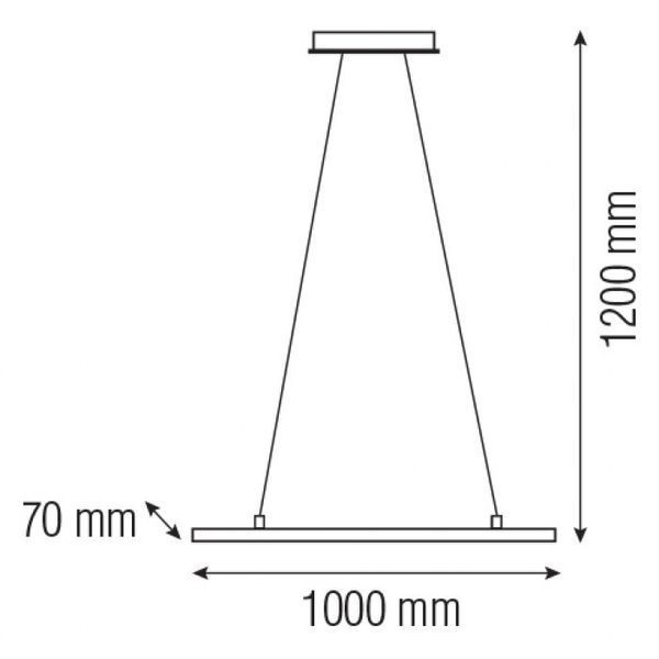 Підвісна люстра 24W LED Horoz Electric CALIBUR-24 4000K IP20 хром IP20 019-031-0024-010 фото