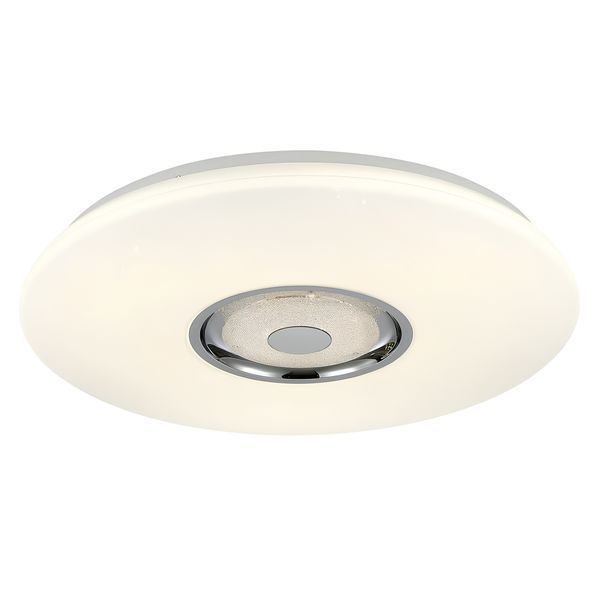 Светодиодный потолочный светильник смарт 48W+5W RGB с Bluetooth-колонкой и пультом 3000-6500K белый VALESO LY567-401 WH SP000051976 фото