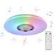 Светодиодный потолочный светильник смарт 48W+5W RGB с Bluetooth-колонкой и пультом 3000-6500K белый VALESO LY567-401 WH SP000051976 фото 1